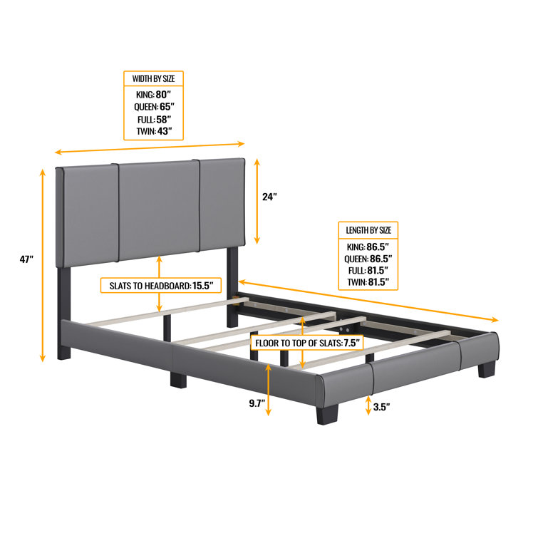 Boyd sleep padded store platform bed